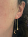 Nightfall Front Back Linear Post Dangles | Silver Gold Tone Earrings | Light Years