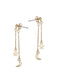 Nightfall Front Back Linear Post Dangles | Silver Gold Tone Earrings | Light Years