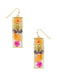 Tropical Dried Flower Dangles | Gold Fashion Earrings | Light Years Jewelry