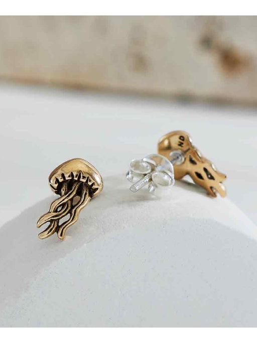Swimming Jellyfish Posts | Sterling Silver Studs Earrings | Light Years