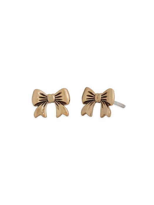 Bronze Bow Posts | Sterling Silver Stud Earrings | Light Years Jewelry