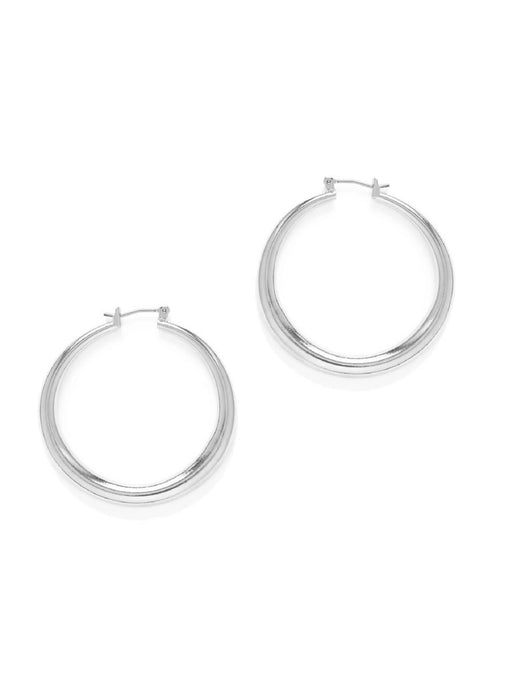 Silver Plated Maria Hoops by Amano Studio | Steel Pincatch Earrings | Light Years