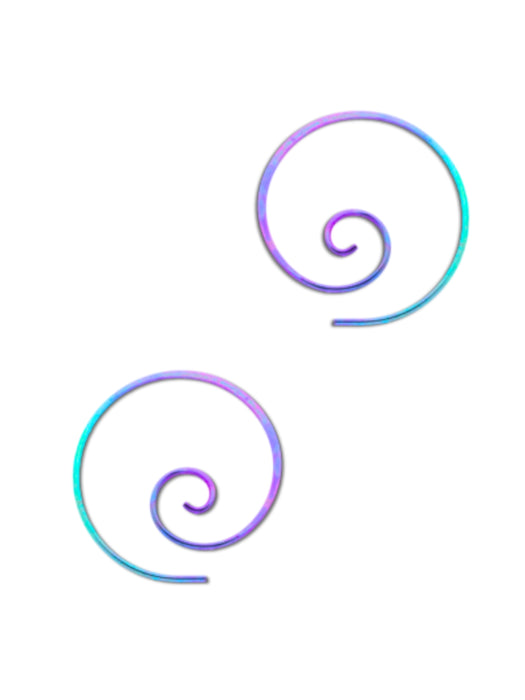 Spiral Hoop Earrings | Sterling Silver Rose Gold Filled | Light Years
