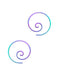 Spiral Hoop Earrings | Sterling Silver Rose Gold Filled | Light Years