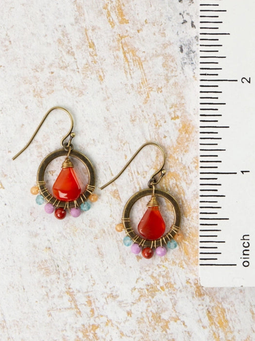 Earthen Carnelian & Jasper Dangles by Anne Vaughan | Handmade Stone Earrings | Light Years