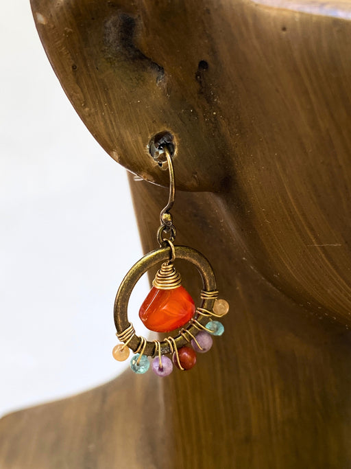 Earthen Carnelian & Jasper Dangles by Anne Vaughan | Handmade Stone Earrings | Light Years