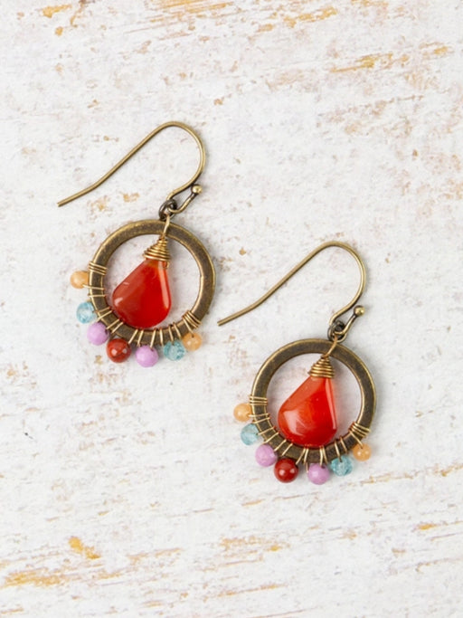 Earthen Carnelian & Jasper Dangles by Anne Vaughan | Handmade Stone Earrings | Light Years