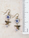 Czech Glass Flower & Hummingbird Dangles by Anne Vaughan | Handmade Brass Earrings | Light Years
