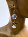 Czech Glass Flower & Hummingbird Dangles by Anne Vaughan | Handmade Brass Earrings | Light Years