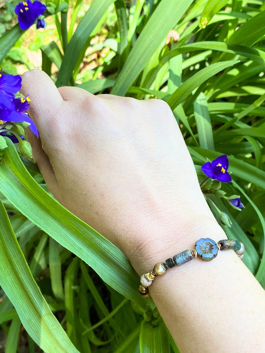 Folklore Collage Bracelet by Anne Vaughan | Gold Plated Beaded | Light Years