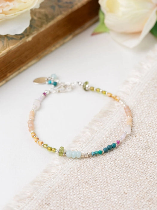 Primrose Stone Beaded Bracelet by Anne Vaughan | Sterling Silver | Light Years