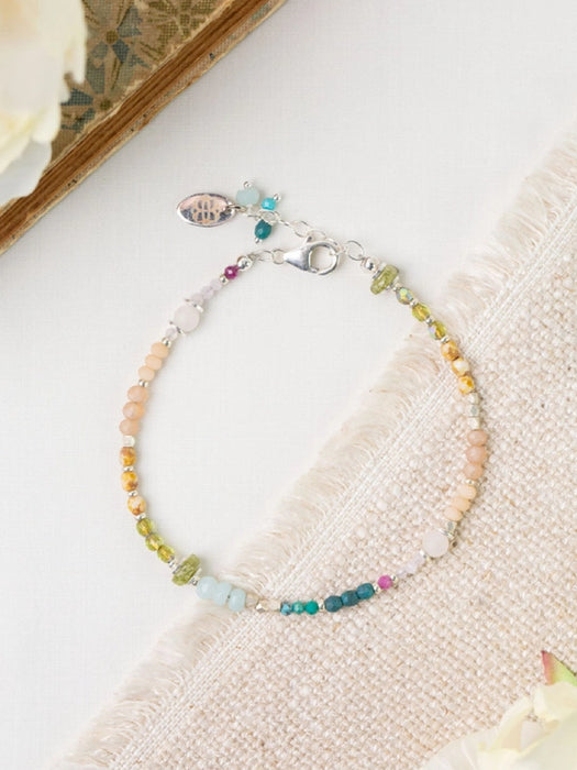 Primrose Stone Beaded Bracelet by Anne Vaughan | Sterling Silver | Light Years
