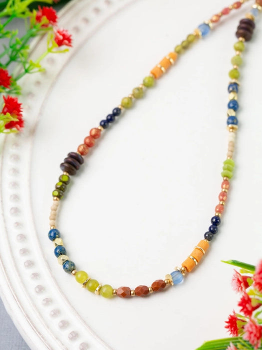 Prosperity Beaded Necklace by Anne Vaughan | Gold Plated | Light Years