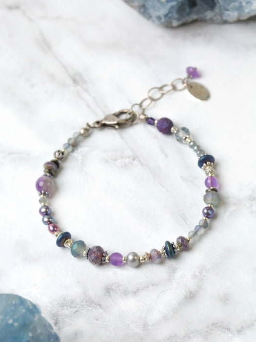 Reflections Beaded Bracelet by Anne Vaughan | Silver Plated | Light Years