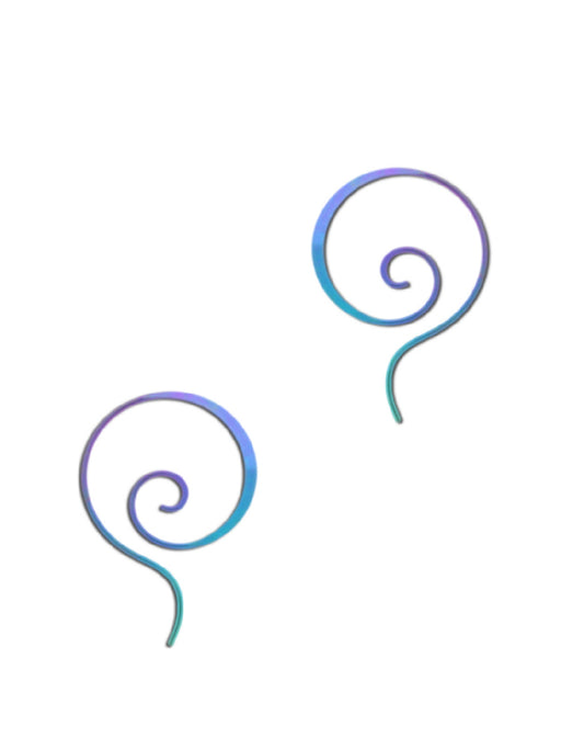 Swirl Hoop Earrings | Hypoallergenic Niobium  | Light Years