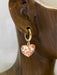Enamel Bird & Heart Huggie Hoops | Gold Plated Earrings | Light Years