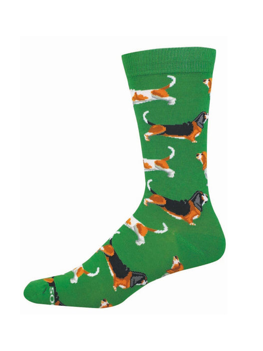 Basset Hounds Large Bamboo Crew Socks