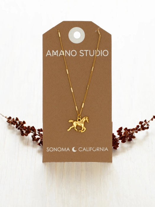 Year of the Horse Necklace by Amano Studio | 14k Gold Plated Chain | Light Years