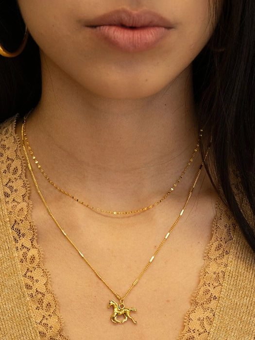 Year of the Horse Necklace by Amano Studio | 14k Gold Plated Chain | Light Years