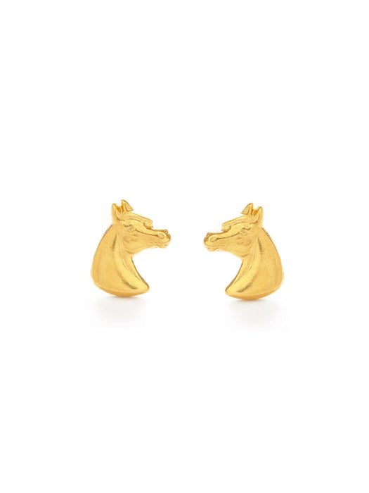 Horse Profile Posts by Amano Studio | 14kt Gold Plated Studs Earrings | Light Years