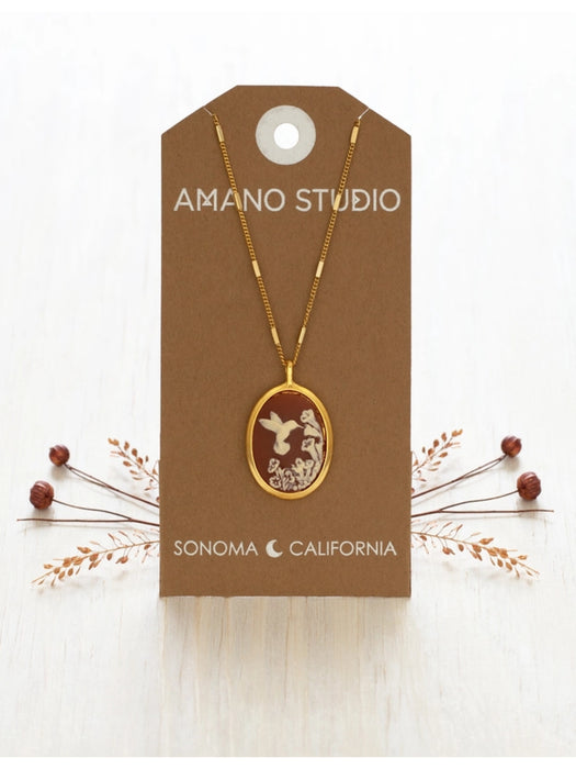 Vintage Cameo Necklaces by Amano Studio | 14k Gold Plated Chain Pendant | Light Years 