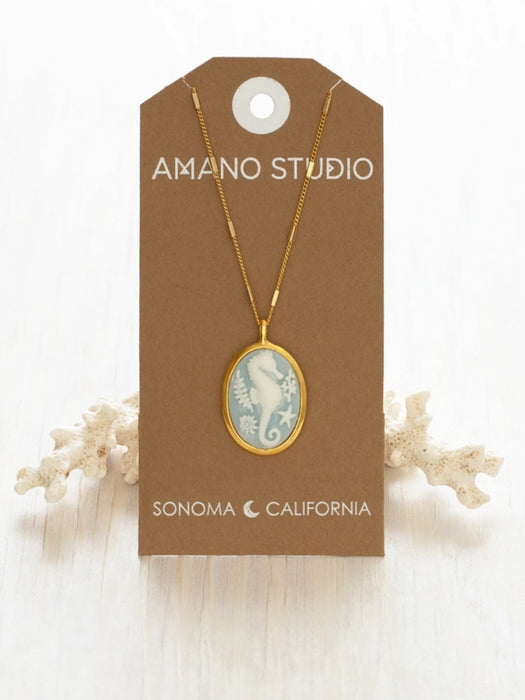 Vintage Cameo Necklaces by Amano Studio | 14k Gold Plated Chain Pendant | Light Years 