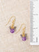 Folklore Tanzanite & Amethyst Dangles by Anne Vaughan  | Gold Stone Earrings | Light Years