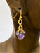 Folklore Tanzanite & Amethyst Dangles by Anne Vaughan  | Gold Stone Earrings | Light Years