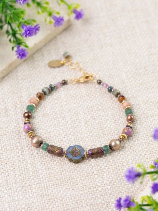 Folklore Collage Bracelet by Anne Vaughan | Gold Plated Beaded | Light Years