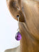Amethyst Cabochon Dangles | Sterling Silver Earrings | Light Years Jewelry