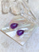 Amethyst Cabochon Dangles | Sterling Silver Earrings | Light Years Jewelry