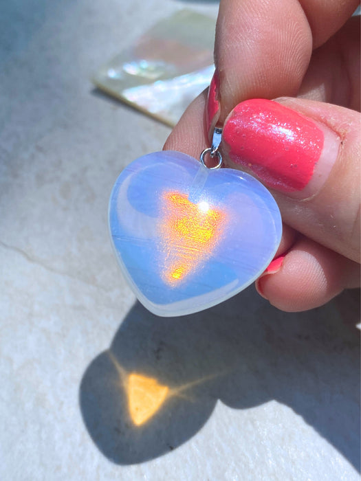 Opalite Heart Pendant