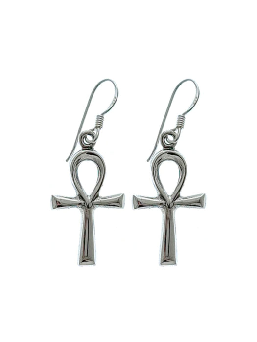 Ankh Dangle Earrings | Sterling Silver | Light Years Jewelry