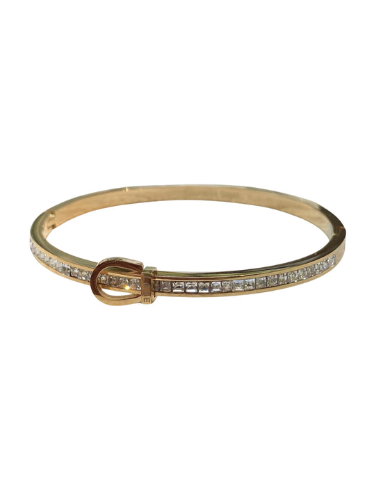 Love Buckle CZ Hinge Bracelet | Gold Plated Stainless Steel | Light Years