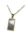 Dark Shell Rectangle Necklace | Gold Plated Stainless Steel Pendant | Light Years