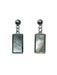 Dark Shell Rectangle Post Dangles | Gold Plated Stainless Steel Earrings | Light Years