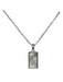 Dark Shell Rectangle Necklace | Gold Plated Stainless Steel Pendant | Light Years