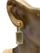 Dark Shell Rectangle Post Dangles | Gold Plated Stainless Steel Earrings | Light Years