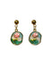 Enamel Rose Post Dangles | Gold Plated Stainless Steel Earrings | Light Years