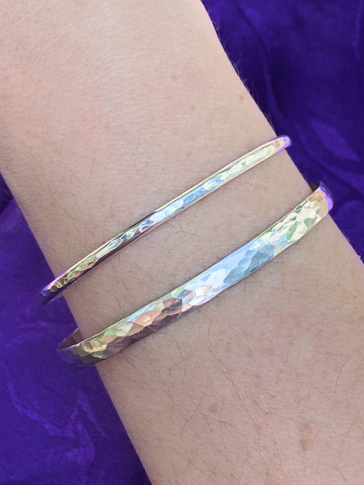 Hammered Cuff Bracelet | 14kt Gold Filled Sterling Silver | Light Years