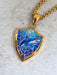 Shark Mosaic Shield Necklace | Gold Plated Stainless Steel Pendant Chain | Light Years