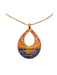 Mosaic Ocean Sunset Teardrop Necklace | Stainless Steel Pendant Chain | Light Years