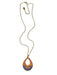 Mosaic Ocean Sunset Teardrop Necklace | Stainless Steel Pendant Chain | Light Years
