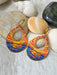 Mosaic Sunset Teardrop Dangles | Gold plated Stainless Steel Earrings | Light Years