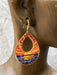 Mosaic Sunset Teardrop Dangles | Gold plated Stainless Steel Earrings | Light Years