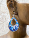 Mosaic Ocean Waves Statement Dangles | Stainless Steel Earrings | Light Years