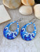 Mosaic Ocean Waves Statement Dangles | Stainless Steel Earrings | Light Years