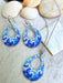 Mosaic Ocean Waves Teardrop Necklace | Stainless Steel Pendant Chain | Light Years