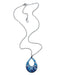 Mosaic Ocean Waves Teardrop Necklace | Stainless Steel Pendant Chain | Light Years