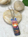 Mosaic Mountain Sunrise Necklace | Stainless Steel Chain Pendant | Light Years